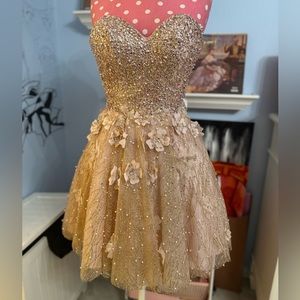 rose gold short dress
